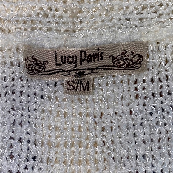 Lucy Paris- White Knit Surplice Vest Y2K. S/M - Picture 3 of 3